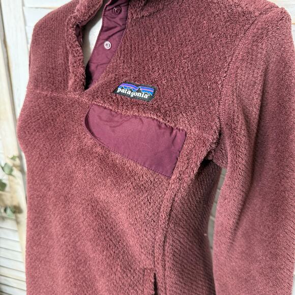 PATAGONIA Women's S Re-Tool Snap-T Fleece Pullover Jacket Polartec Rose Mauve - Picture 9 of 13